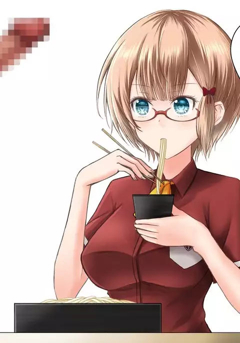 うどんを食べる理珠